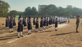 दिनांक २३/०१/२४ रोजी “स्टुडंट पोलीस कॅडेट प्रोग्राम”अंतर्गत अमरावती येथील इ. ८ वी, ९ वी . चे SPC विद्यार्थ्यांना परेड सराव चे प्रशिक्षण देण्यात आले.