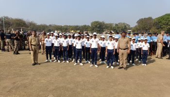 26 जानेवारी प्रजासत्ताक दिनानिमित्त पोलीस मुख्यालय, धुळे येथे आयोजित मुख्य पथसंचलनात एसपीसी विद्यार्थ्यांनी सहभाग घेऊन उत्कृष्टरित्या पथसंचलन केले .